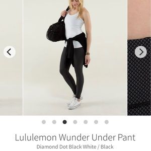 Lululemon Wunder Under Pants Diamond dot
